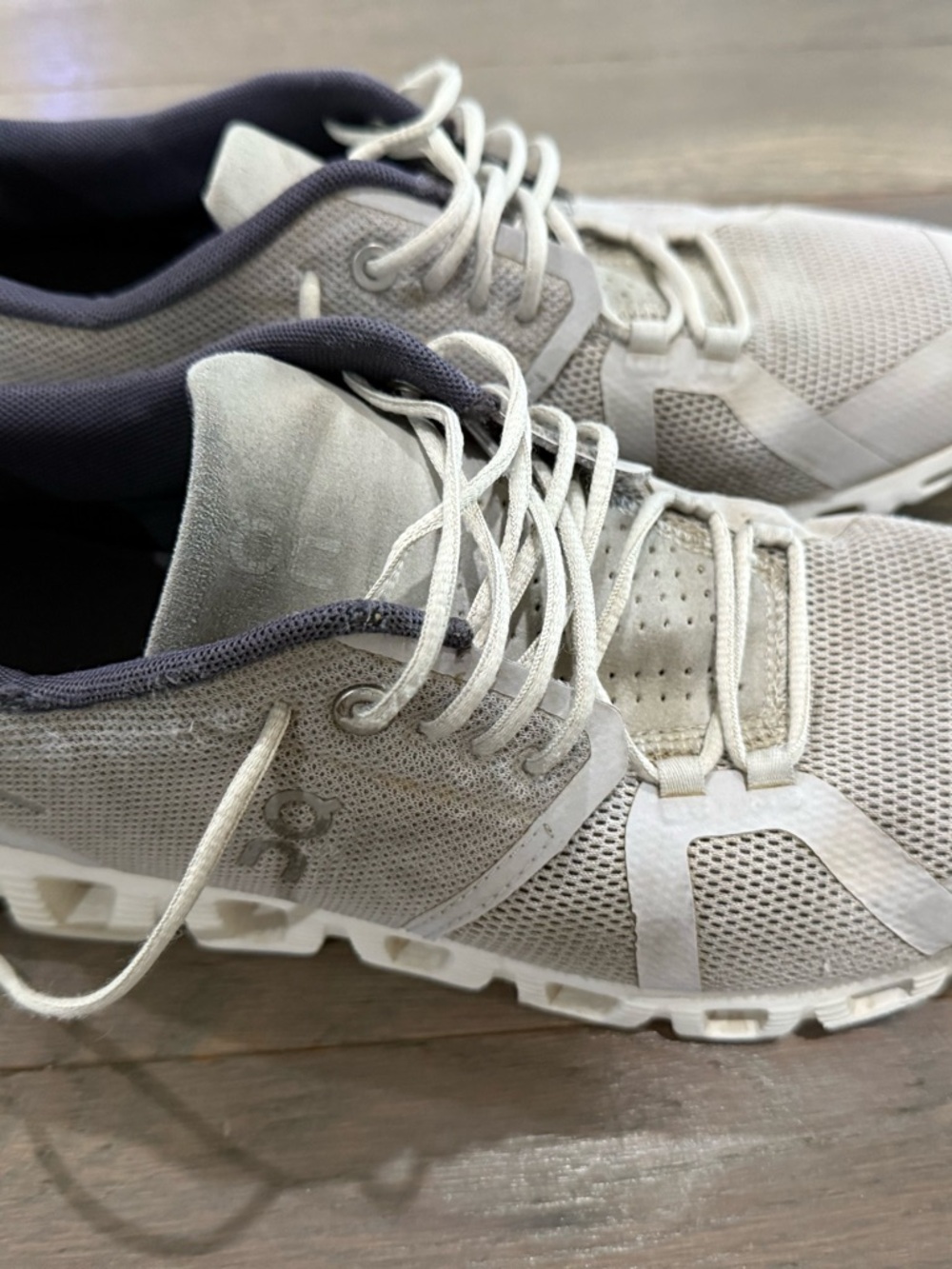 On Running Men's Sneakers in Light Gray and White